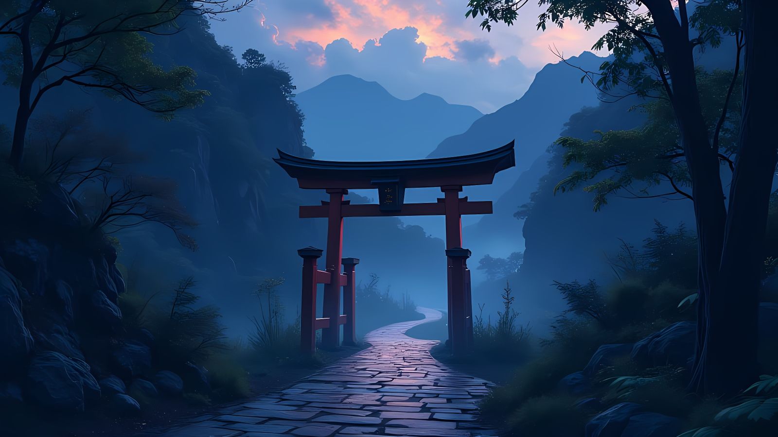 Japanese Dark Fantasy in Anime Style