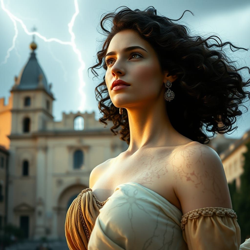 Marble Woman in Rome: A Photorealistic Masterpiece