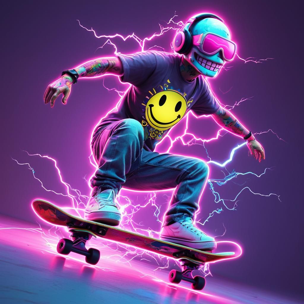 skateboarding vaporwave