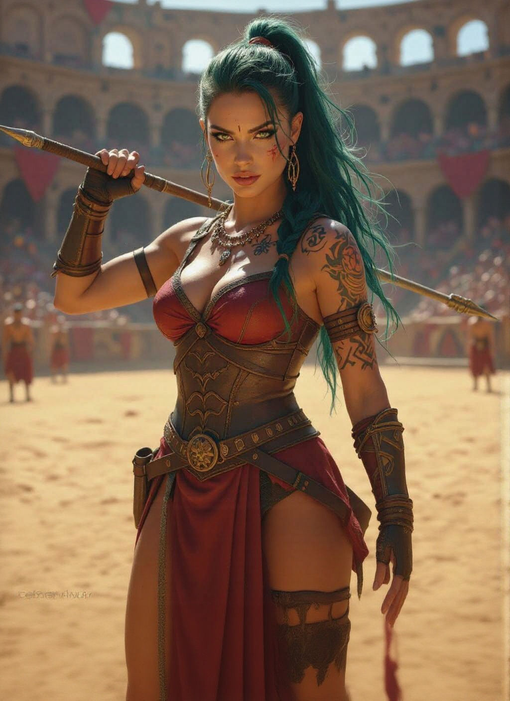 Undefeated Gladiator Cassia Protects Her People