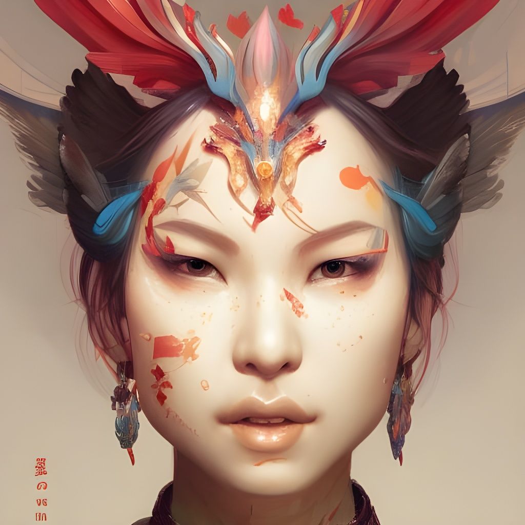 General Tao Chicken Fairy Portrait in Artgerm Style