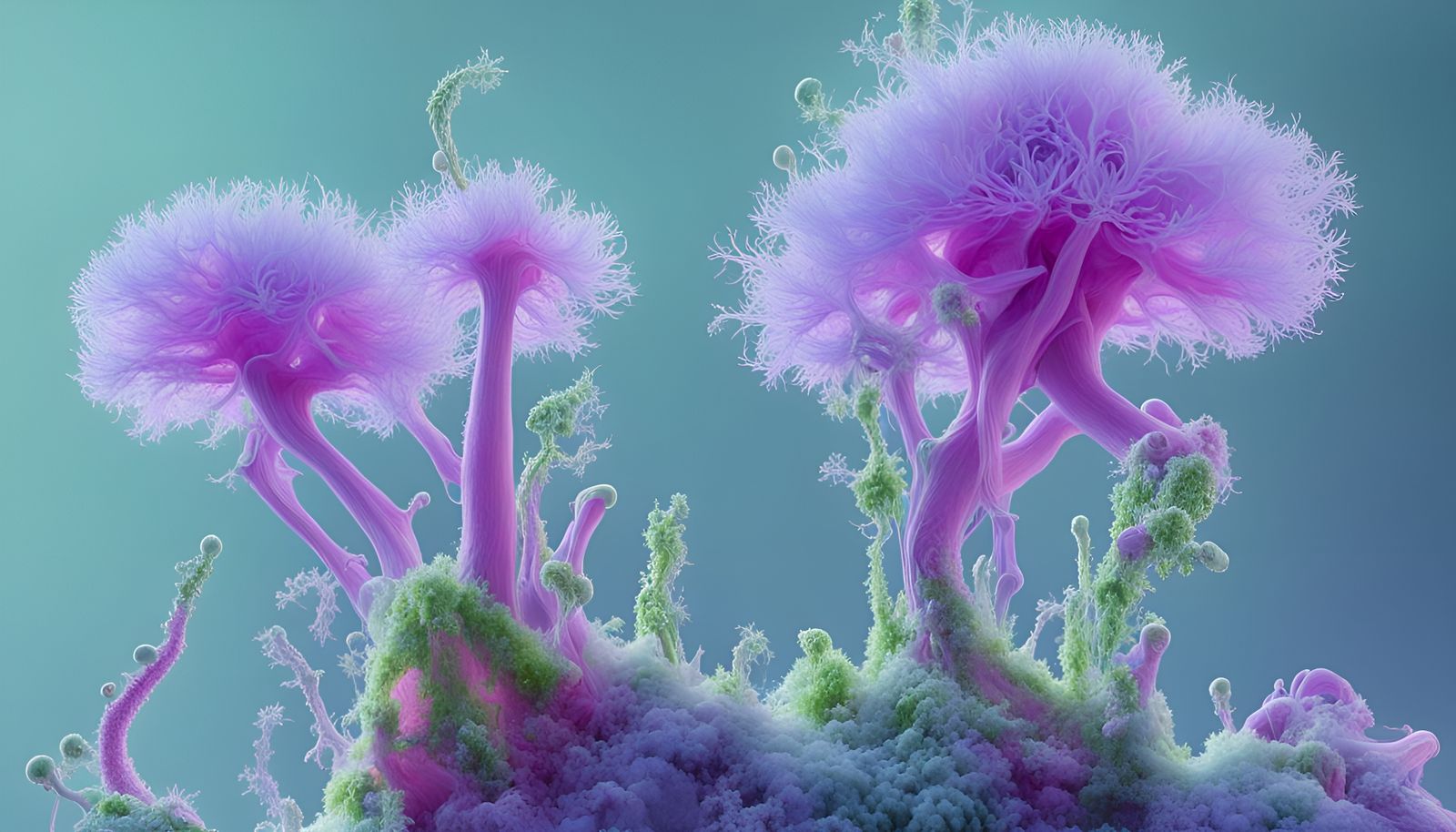 Abstract Ethereal Dreamscape in Vibrant Colors