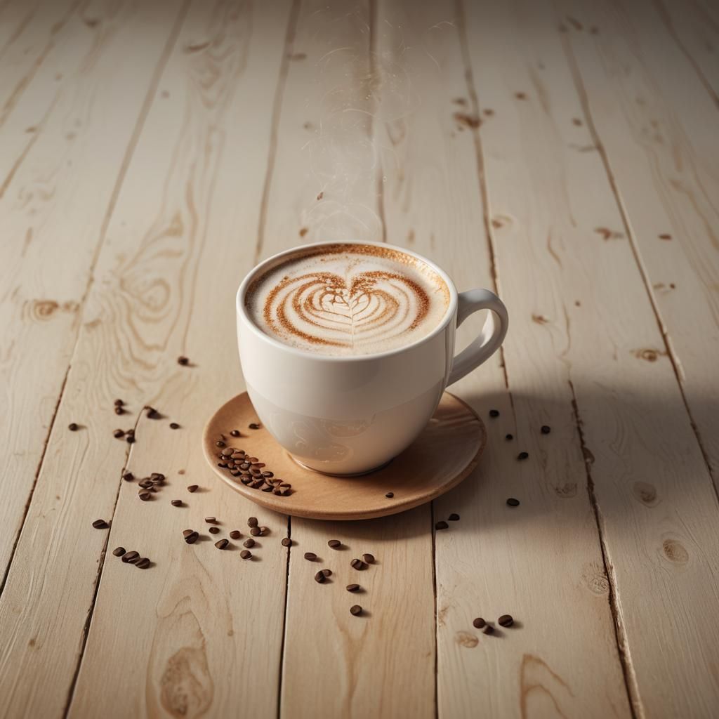 Frothy Cappuccino with Chocolate Sprinkles: Digital Art