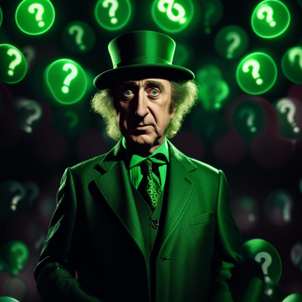 The Riddler: Hyperrealistic Cinematic Portrait in Green