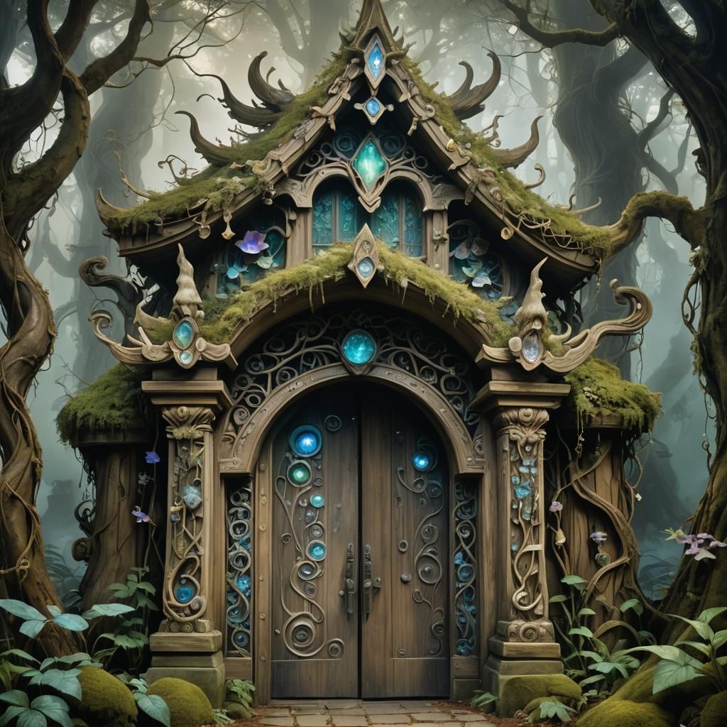 Gnomish Temple Entrance in Misty Forest