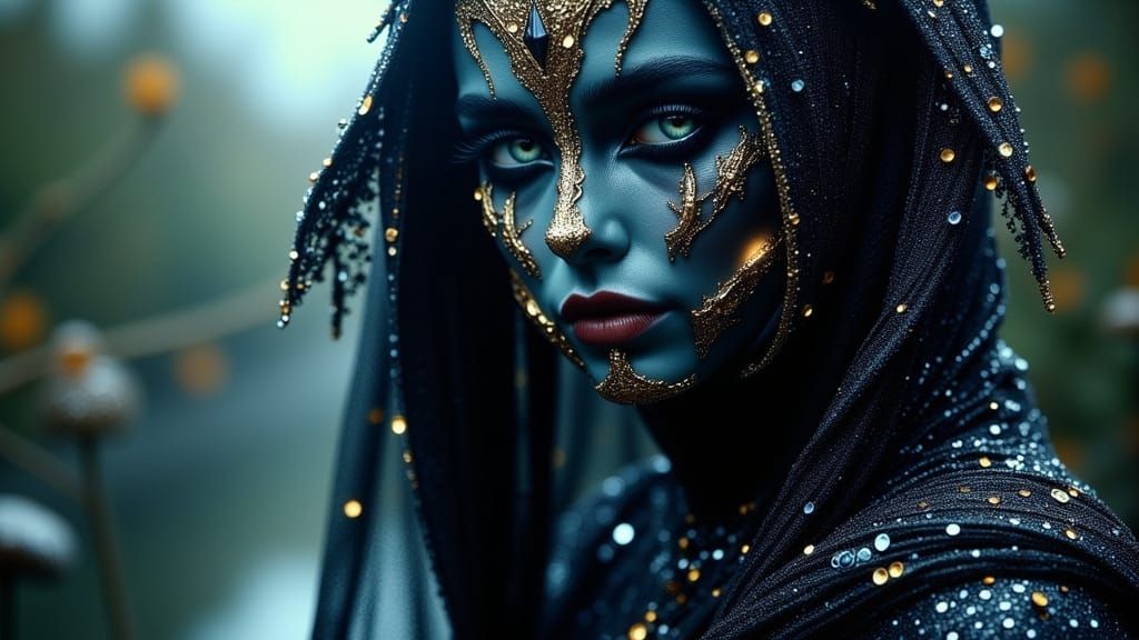 Mystical Dark Creatures in Surreal Setting