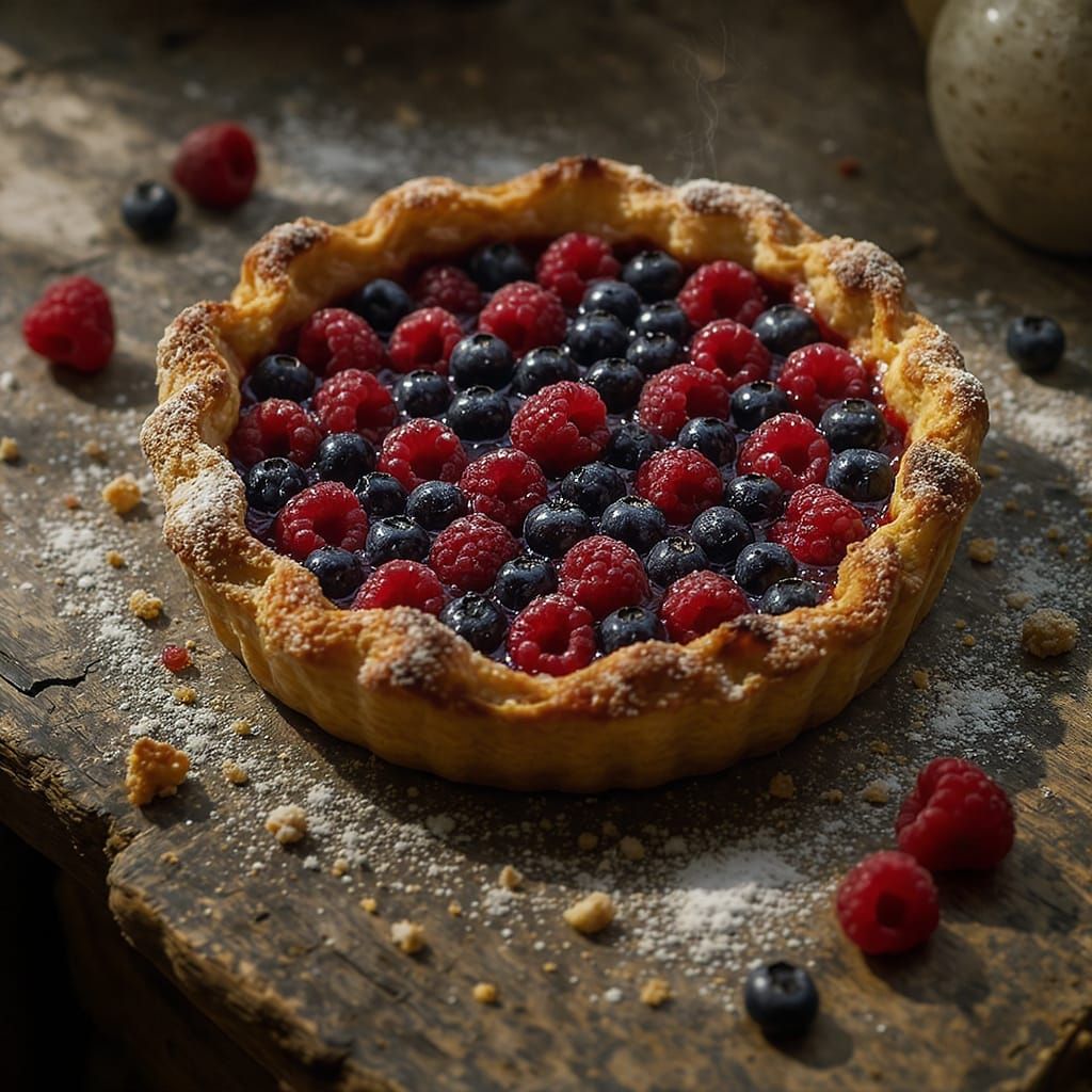 Still Life Photograph of Berry Tart
