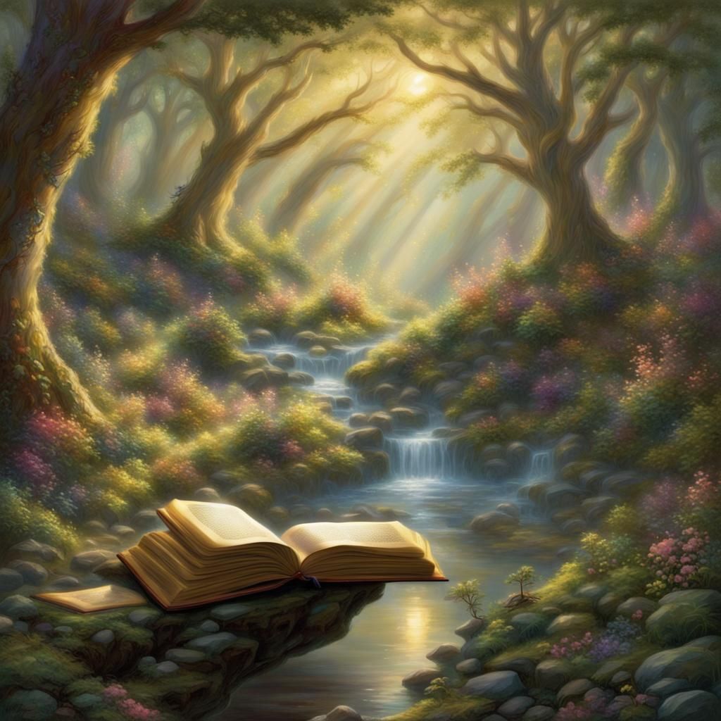 Enchanted Forest Book Radiating Magic