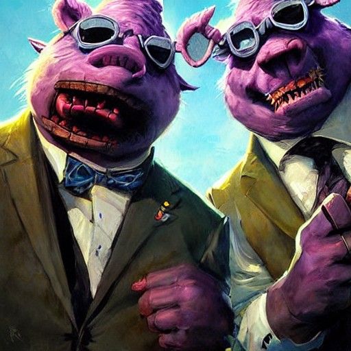 Blues Brothers as Bebop and Rocksteady Illustration