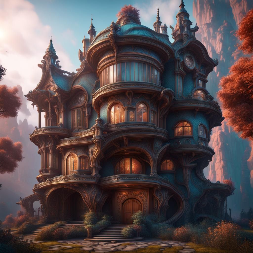 Abstract Home Architecture in 3D, 8K