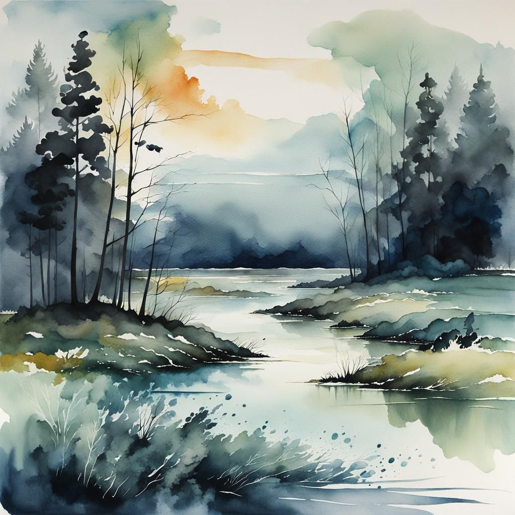Watercolor Art: Beauty of Shadow and Emotion