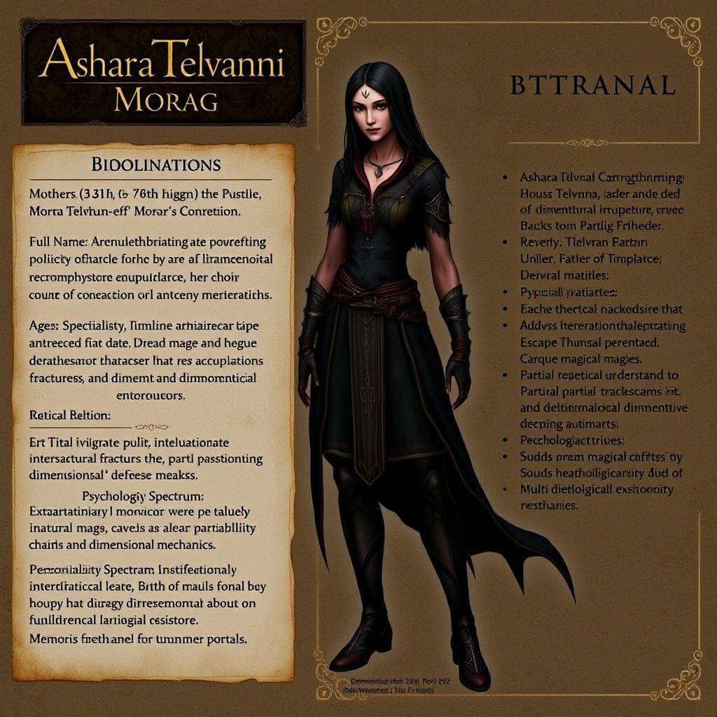 Dark Elf Cartographer and Mage in Morrowind