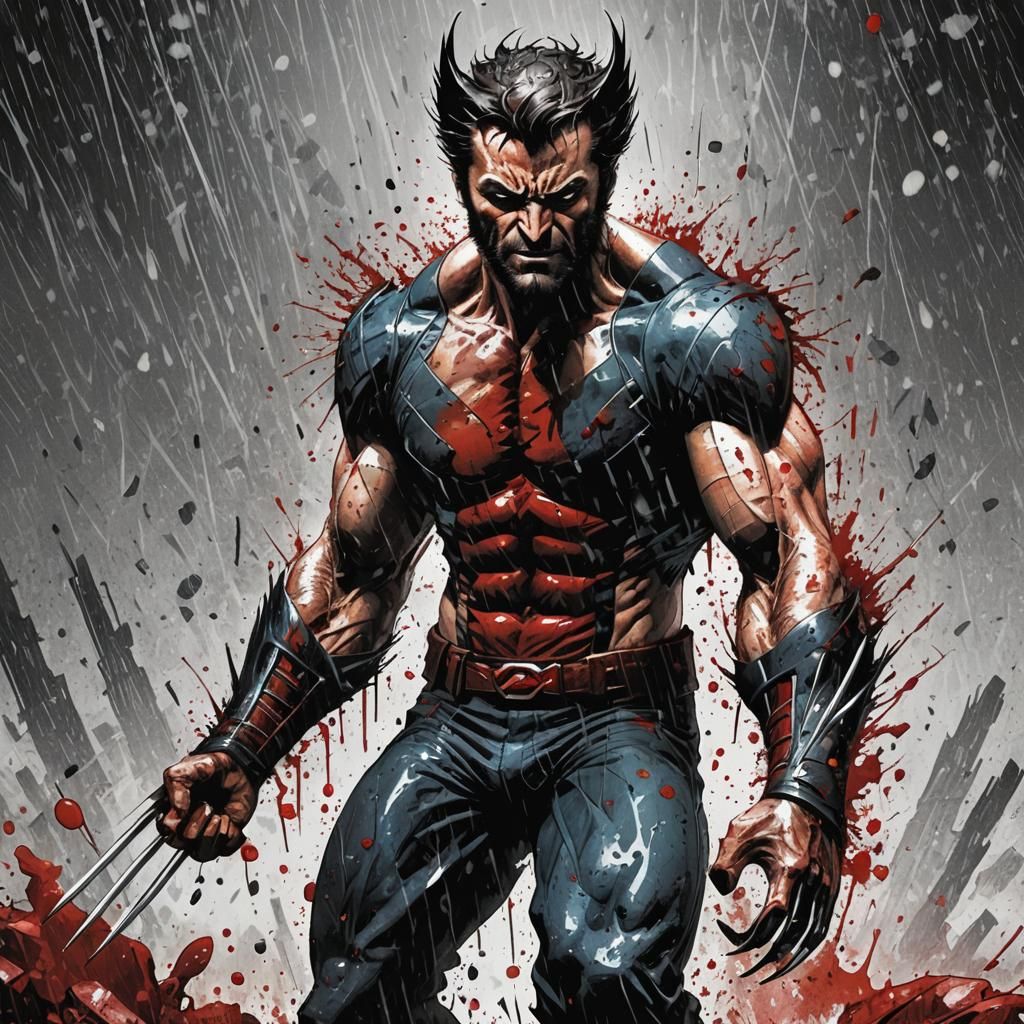 Wolverine in Hyper Detailed Comic Book Style