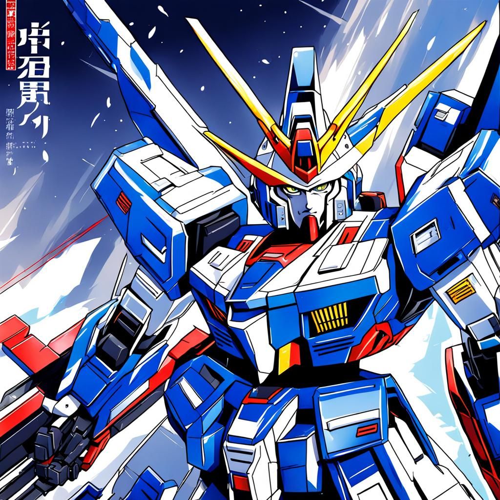 Gundam in Anime Key Visual Style