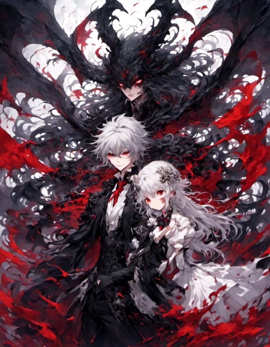 Anime Vampire Lord in Manga Style