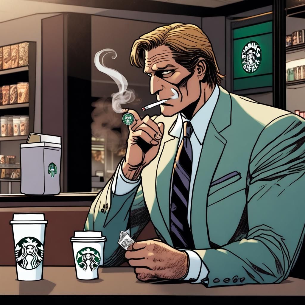 Harvey Dent at Starbucks: A Film Noir Portrait