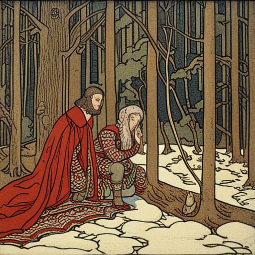 Fairytale Illustration in Bilibin Style