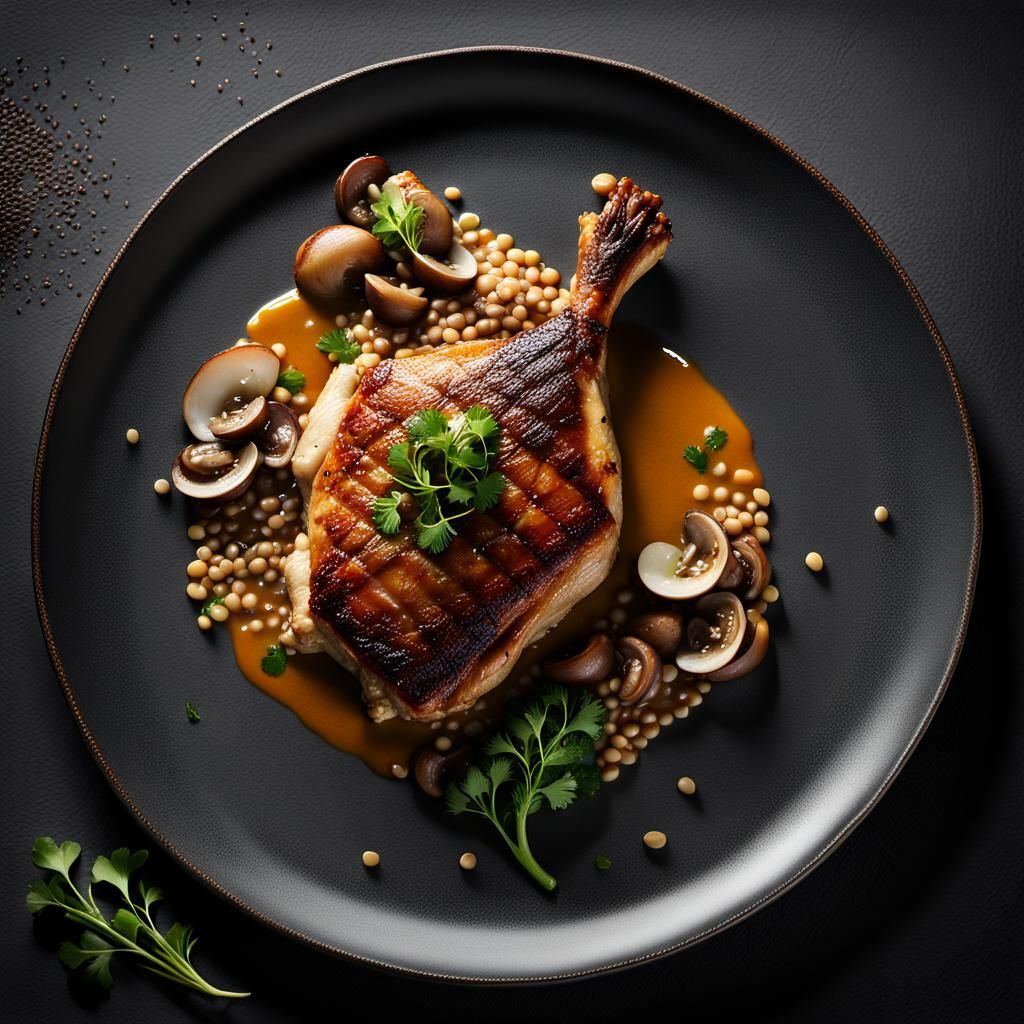 Modern Duck Confit: Hyper-Realistic Culinary Art