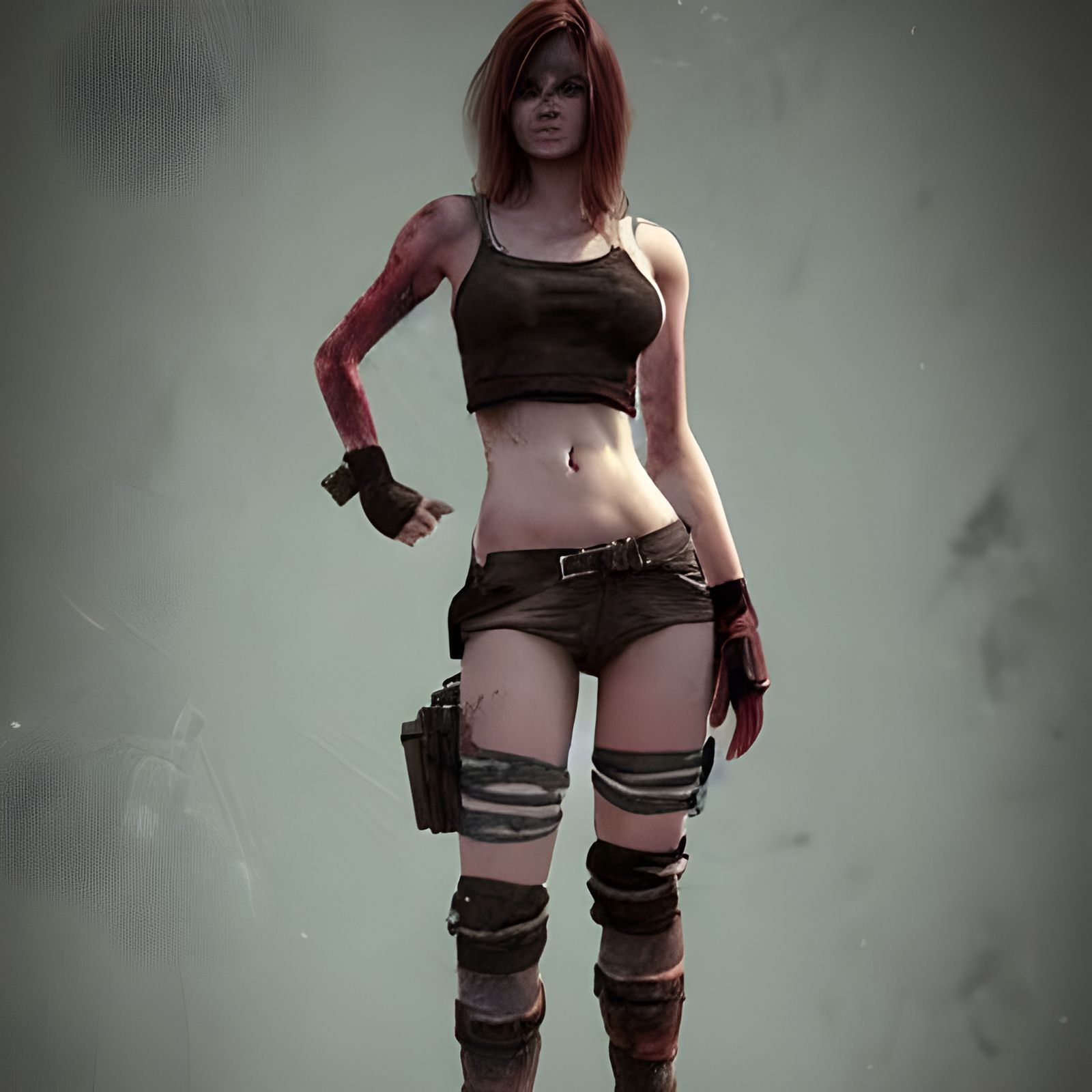 Post-Apocalyptic Superhero in Minimalist Outfit