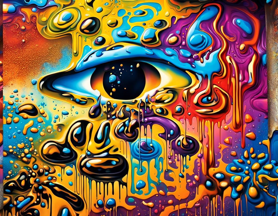 Melting Street Art in Psychedelic Colors