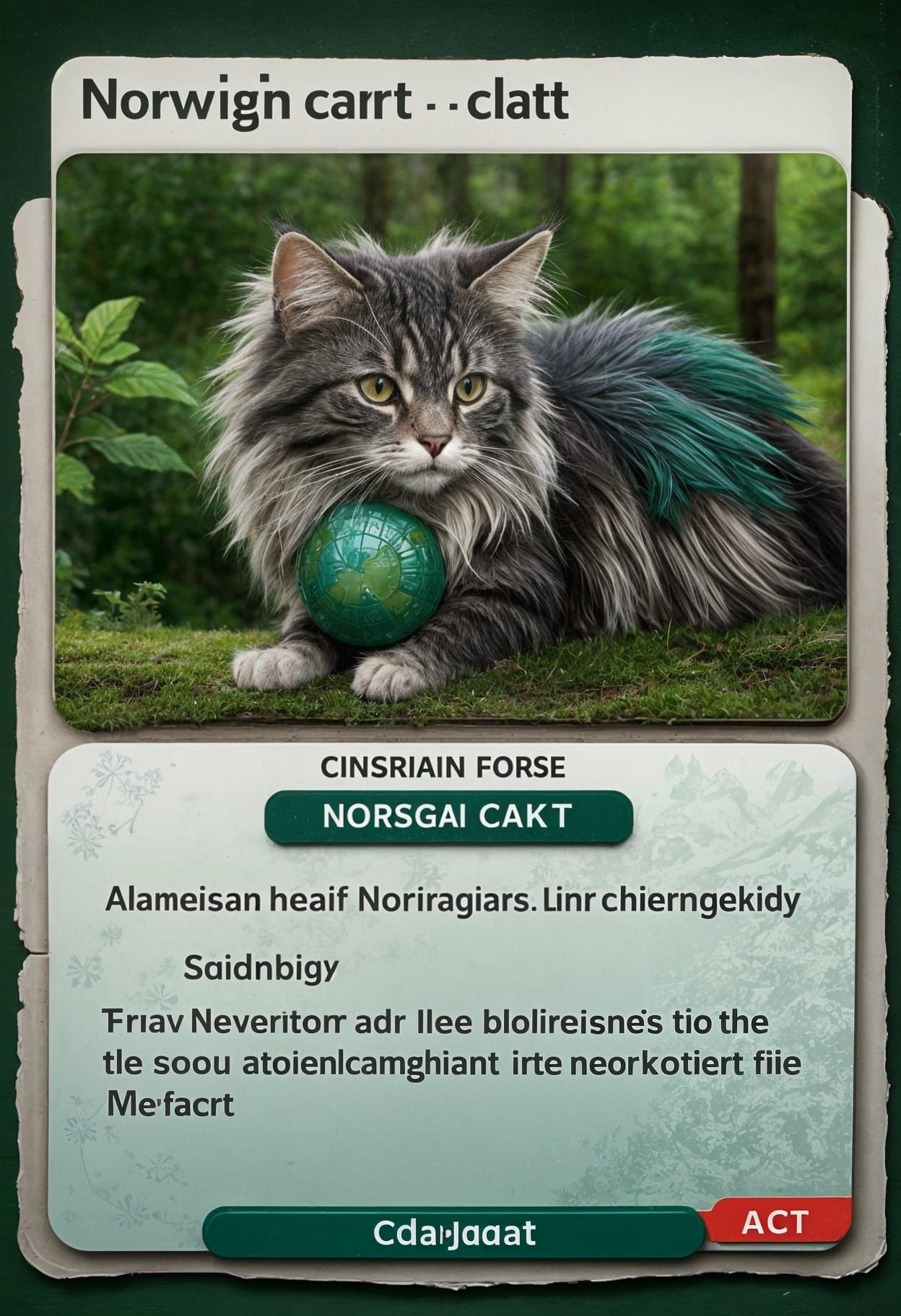 Norwegian Forest Cat Portrait