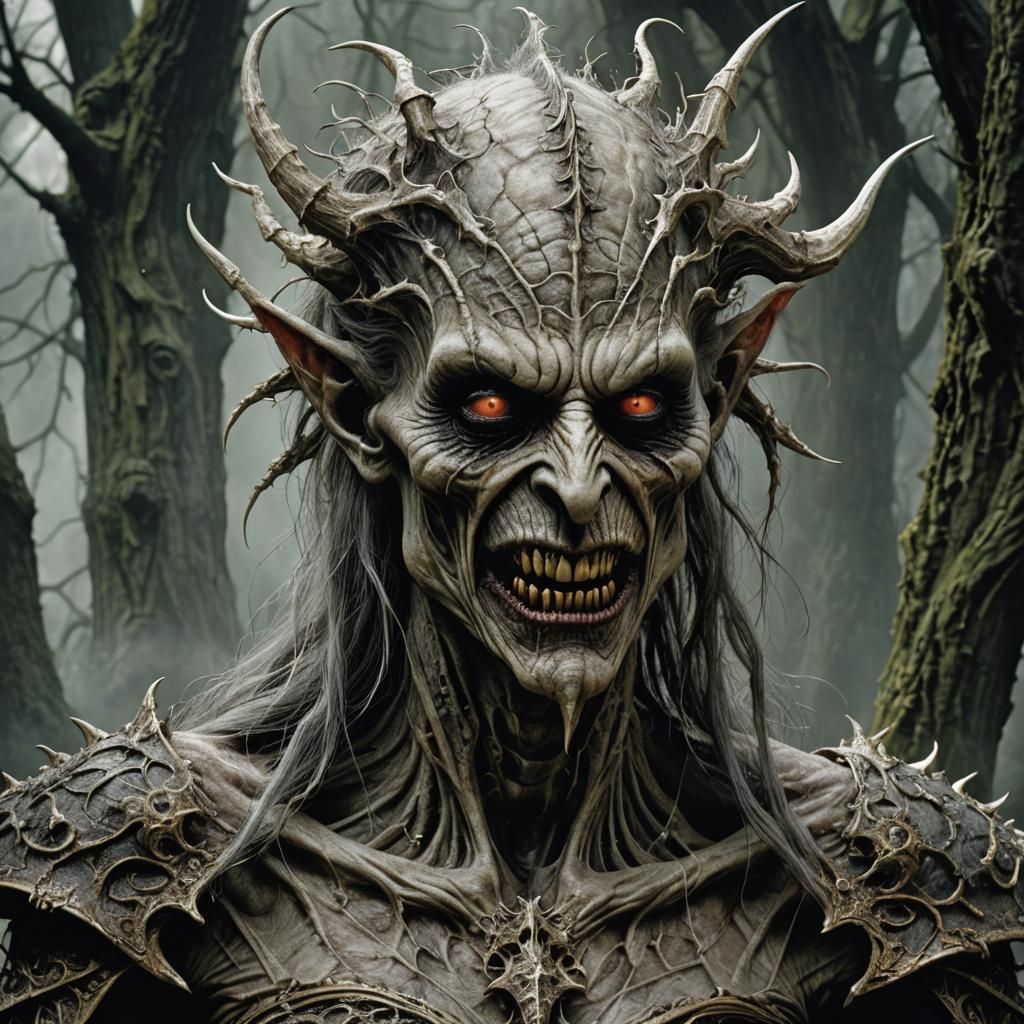 Grotesque Ghoul Fantasy Art in CGI Style