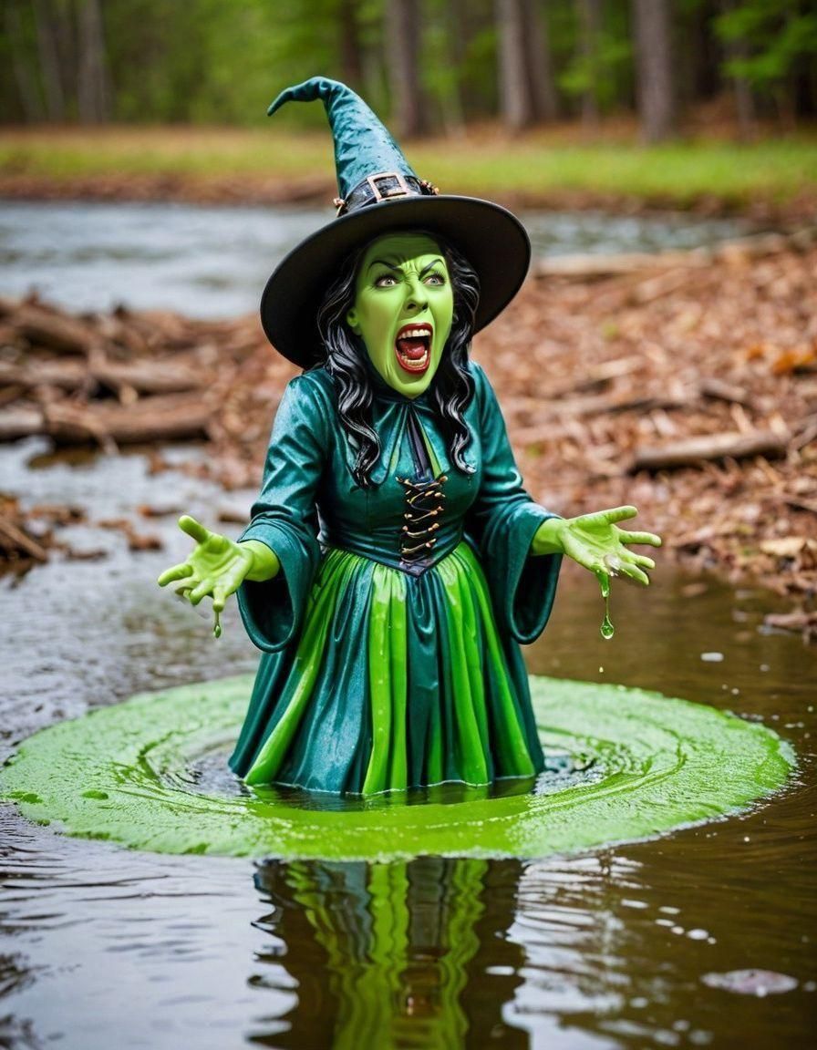 Hyperrealistic Wicked Witch Melts in Mississippi River
