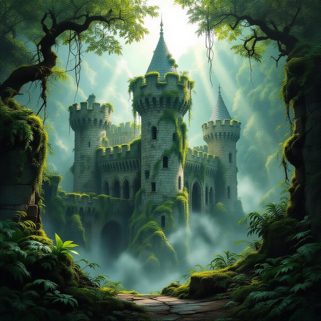 Ancient Jungle Castle Revealed in Dramatic Light