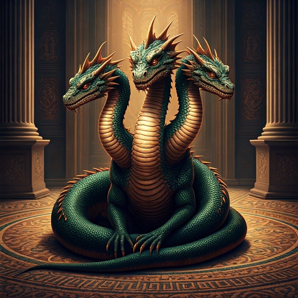 Ancient Roman Mosaic Depicts Hydra as Domesticated Pet in Hy...