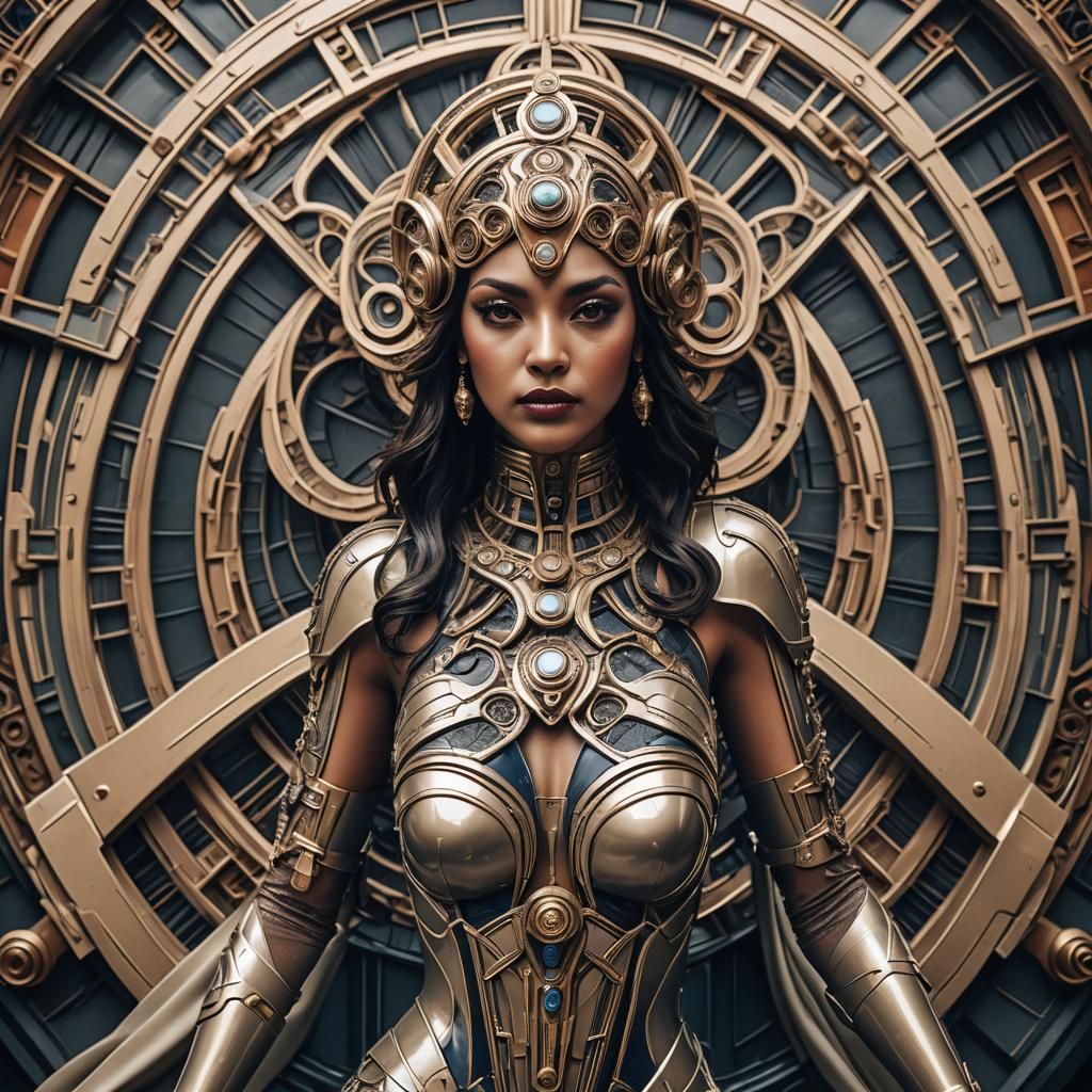 Yogini in Latex: Art Deco Futurism