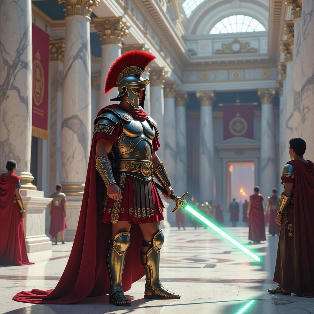 Futuristic Roman Legionary in Cyberpunk Forum