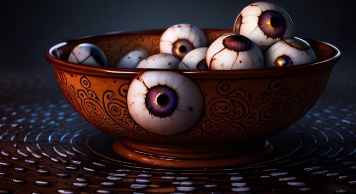 Eyeball Soup Bowl: Detailed Matte Painting