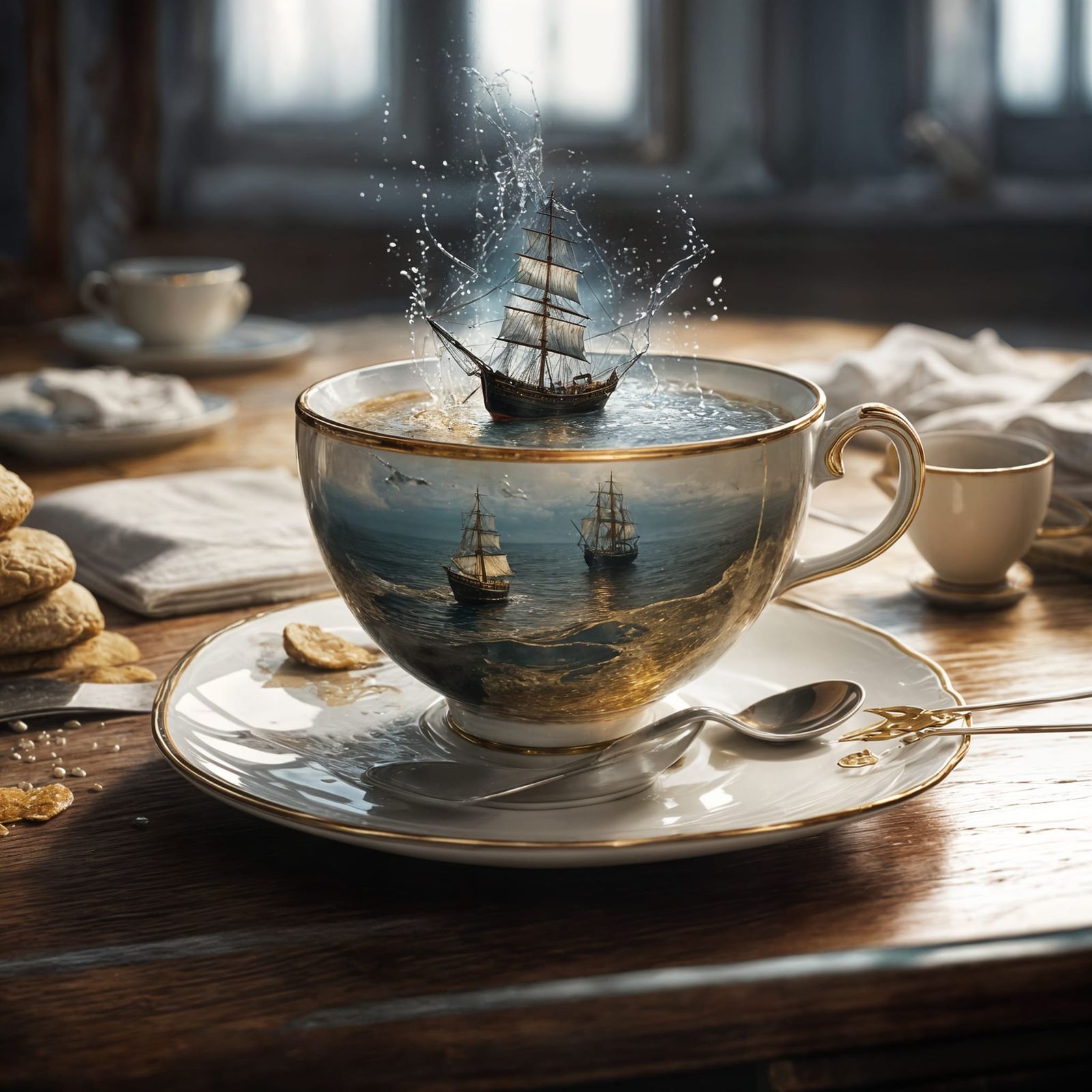Shipwreck in a Teacup Miniature Scene