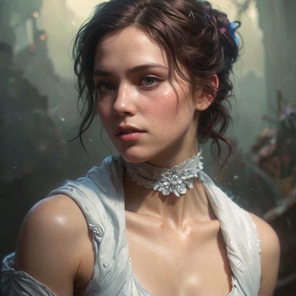 Detailed Portrait with Dynamic Lighting in Digital Art Style