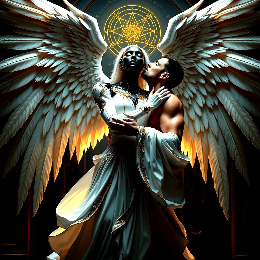 Cybernetic Angels in Renaissance-Inspired Elegance