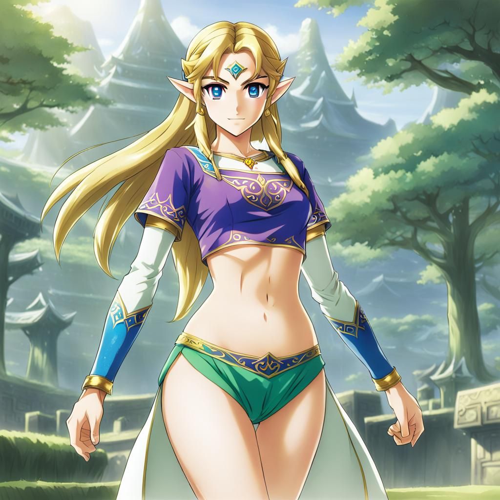 Princess Zelda Anime-Style Illustration