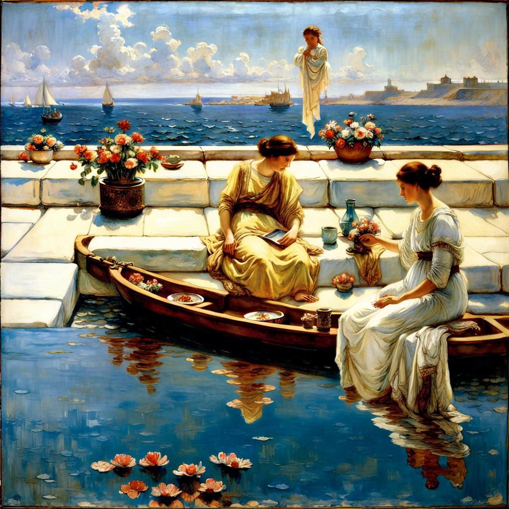 Opulent Roman Interior in Neoclassical Style