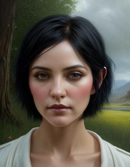 Hyperrealistic Pixie Portrait in Vivid Hues