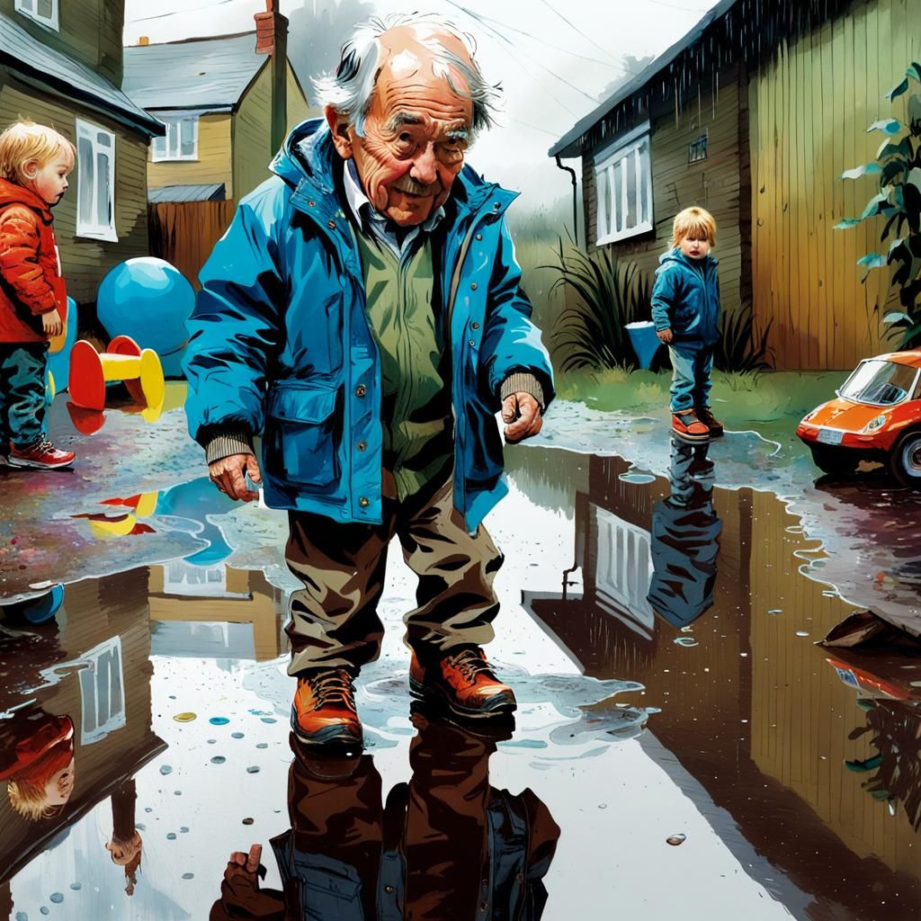 Grandpa's Mirrored Reflection: Childhood Memories