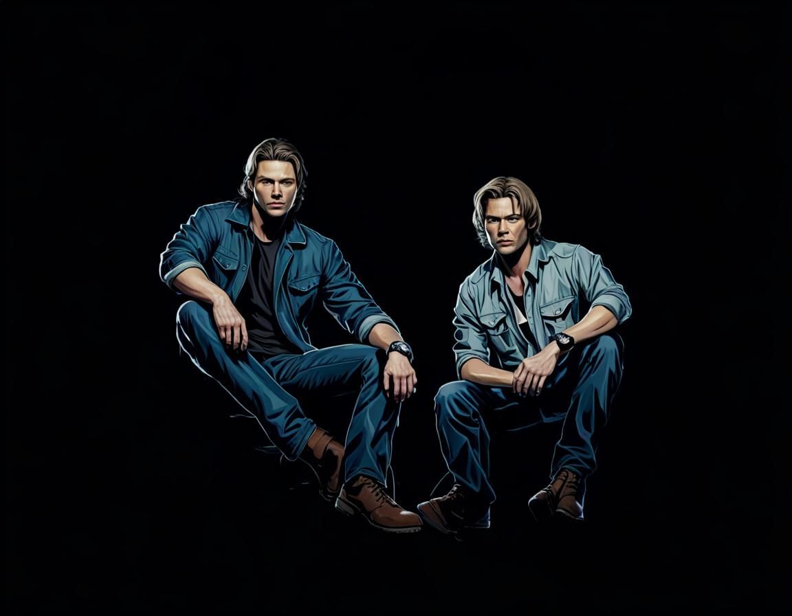 Brothers on a Chevy Impala