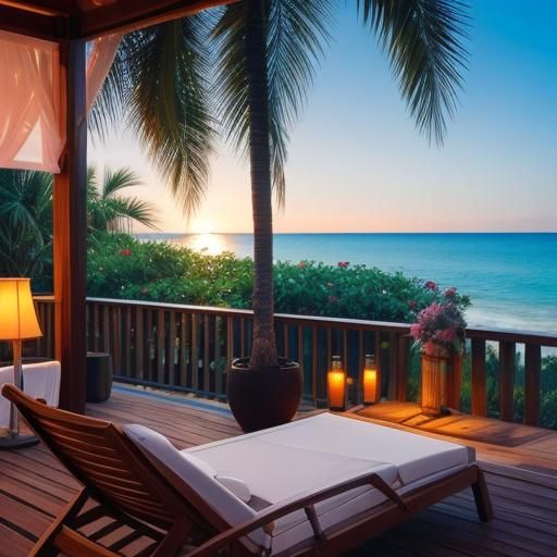 Relaxing Beach Vacation with Bokeh