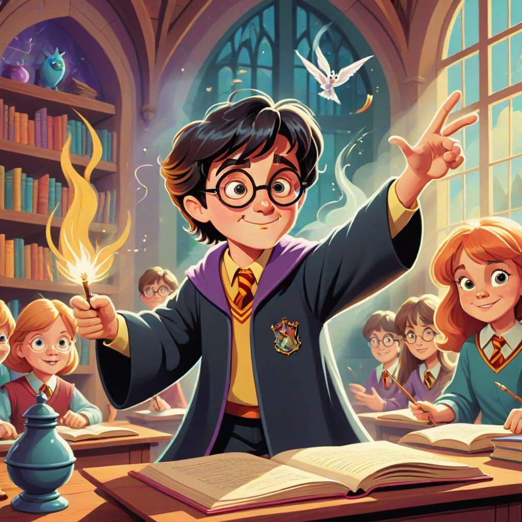 Harry Potter in Hanna-Barbera Cartoon Style