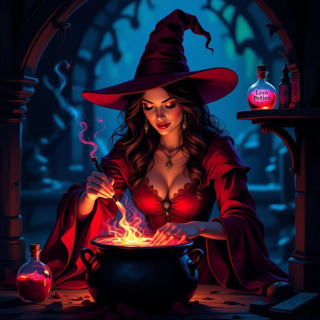 Witch Brews Glowing Love Potion #9
