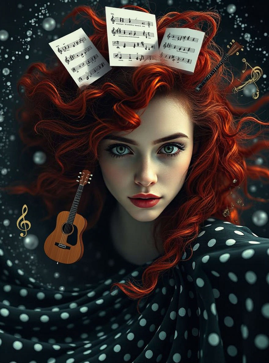 Surreal Woman Portrait in Rembrandt Style, Hyperrealism