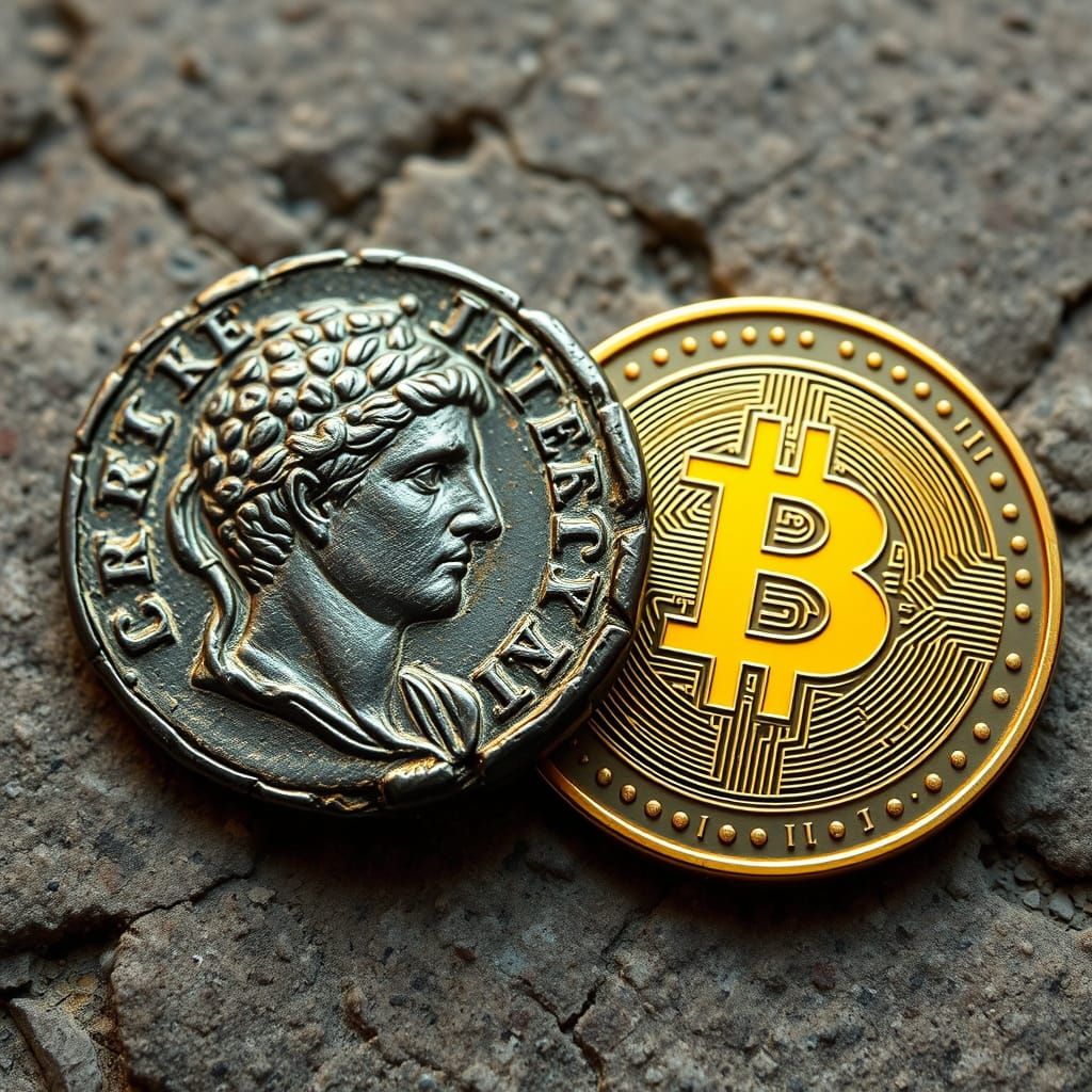 Ancient Roman Coin Meets Modern Crypto