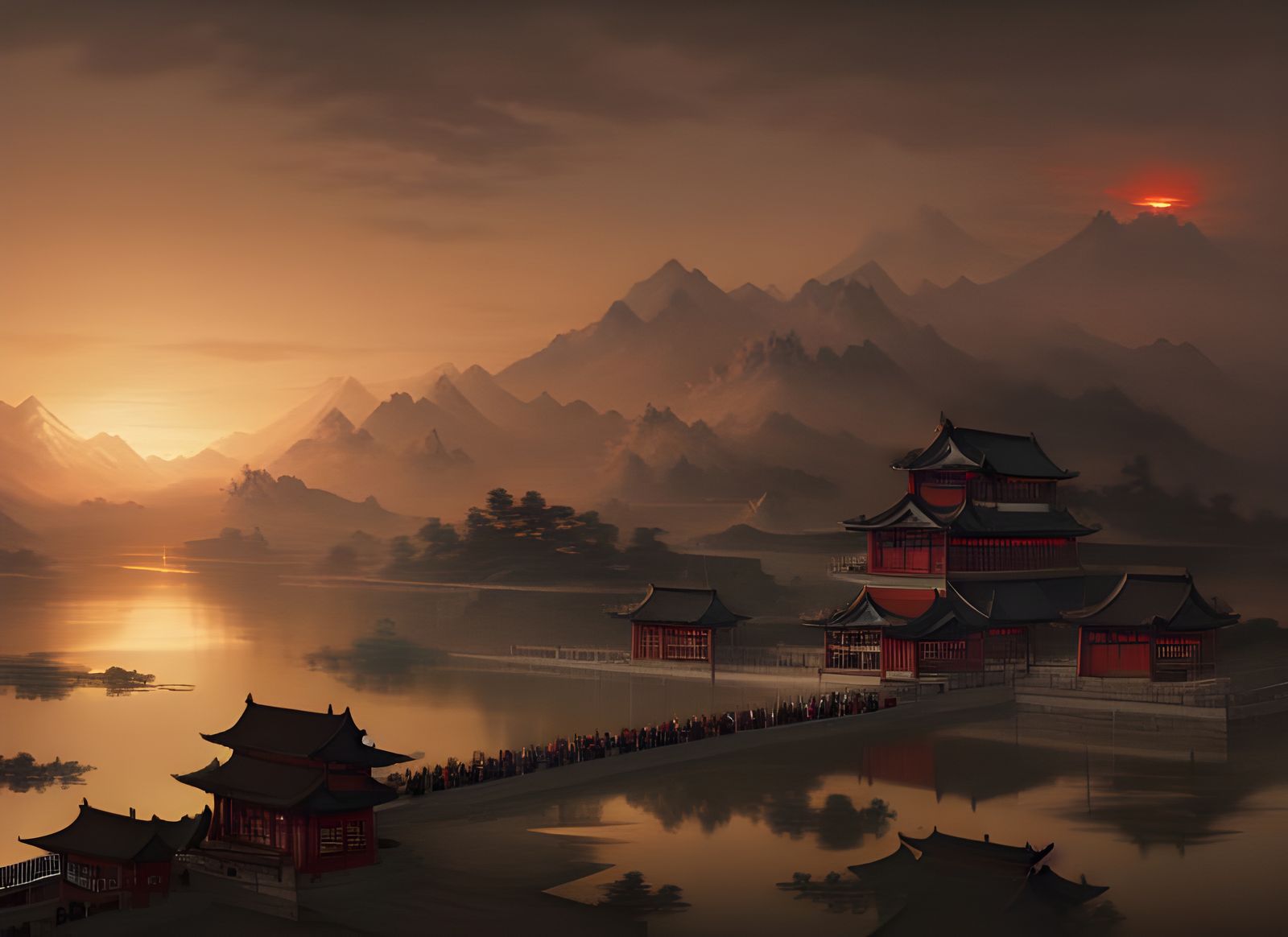 Imperial Palace in Asian Dynasties Style