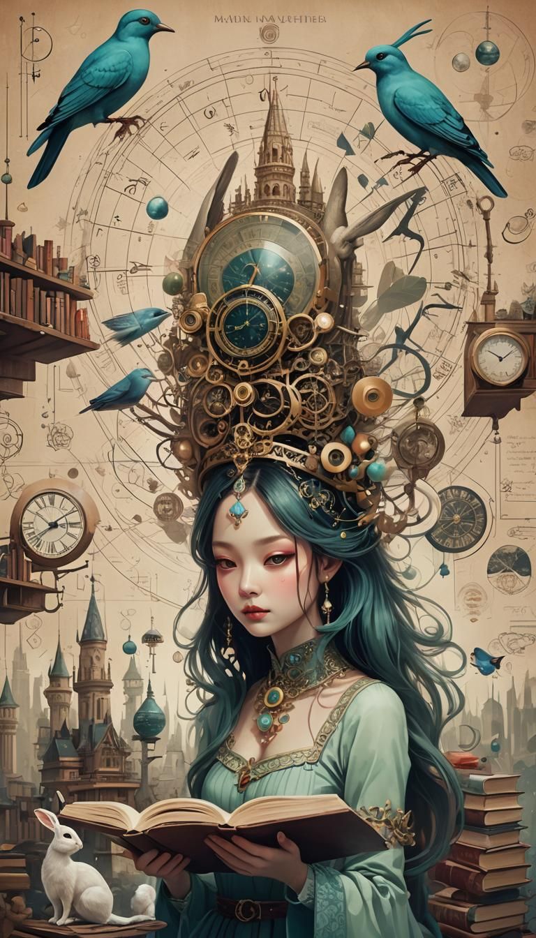 Mathematical Wonderland in Vintage Fairytale Style