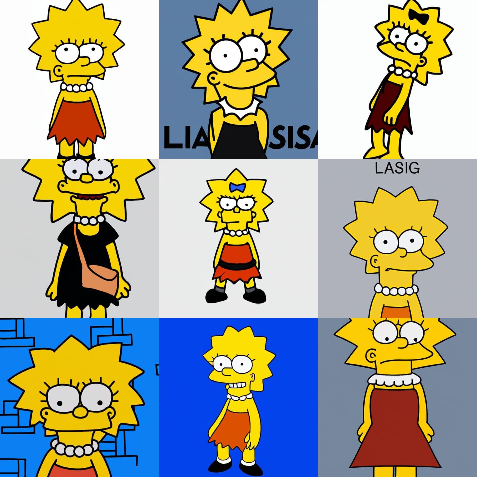 Lisa Simpson AI Generated Image