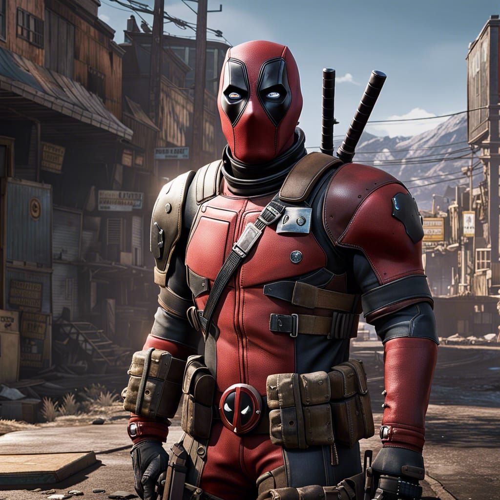 Fallout 76 Diamond Scaled Deadpool Portrait