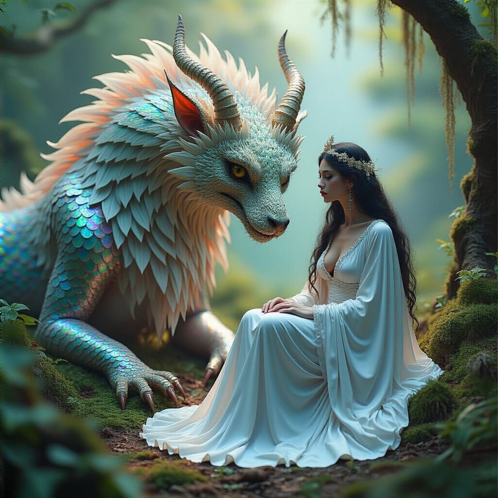 Gorgeous Mythical Chimera protecting an Extremely Beautiful ...